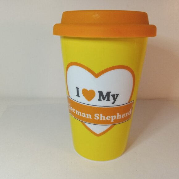 I LOVE MY GERMAN SHEPHERD' TALL PORCELAIN DRINK CUP - Picture 4 of 10